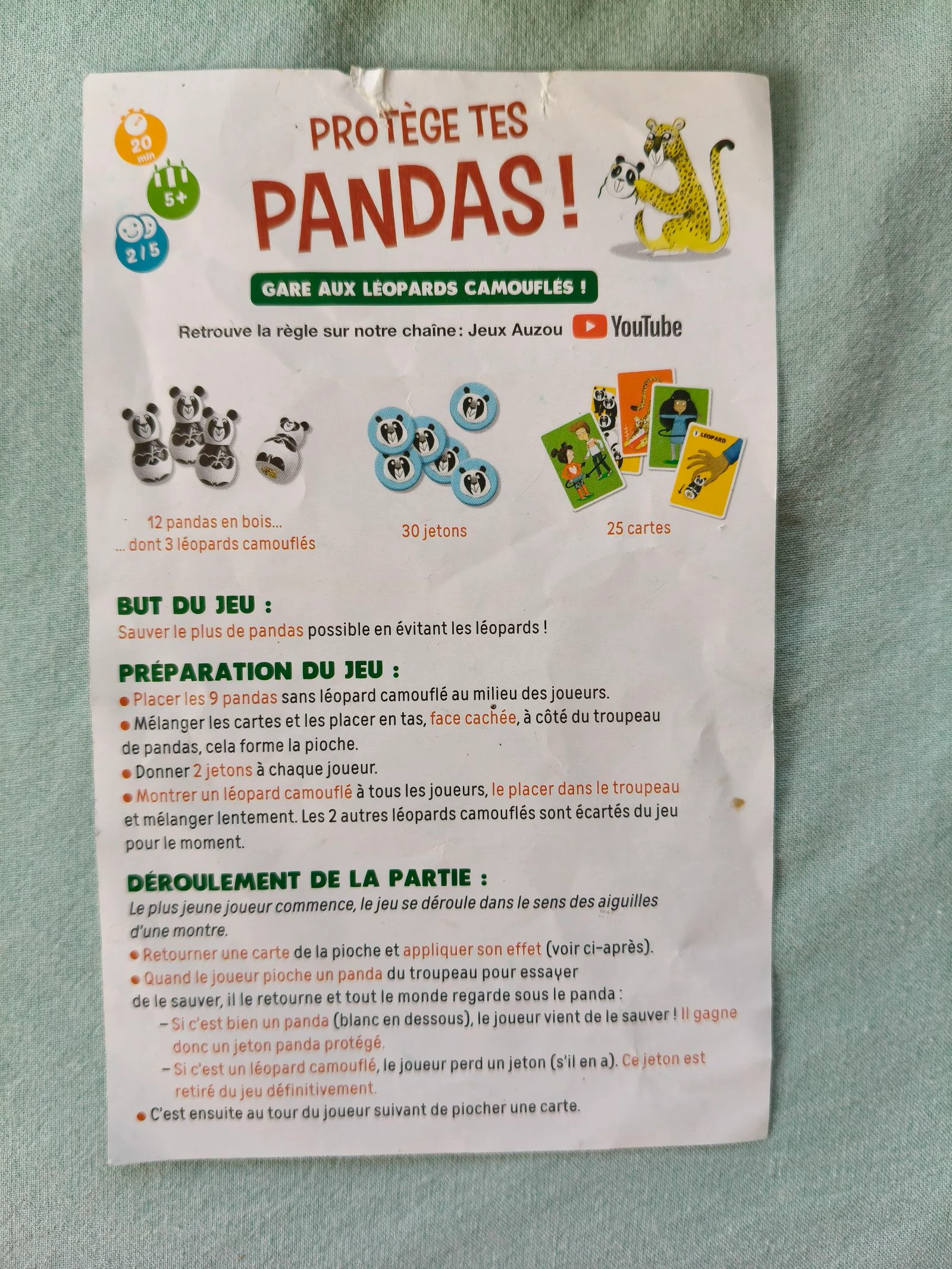 Bordspel Bescherm je panda's van Auzou 5 jaar + – photo 4